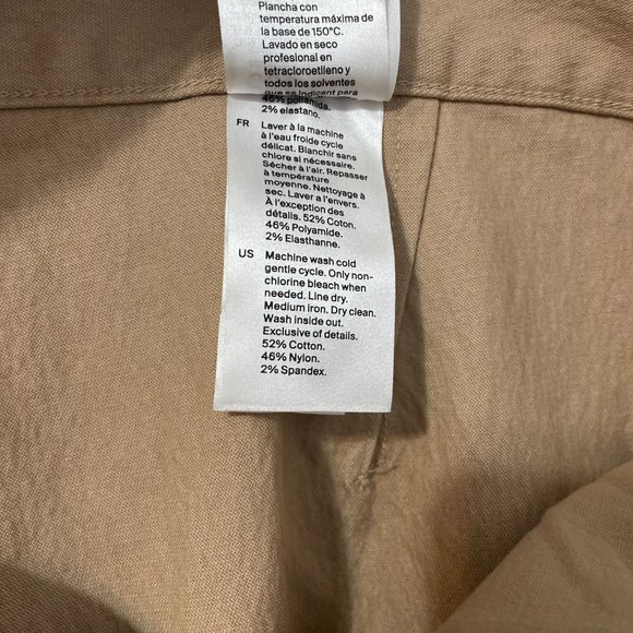 COS Pants Tan Beige Trousers NWT Work Office Textured Women's Straight Slim 14 - Picture 6 of 8